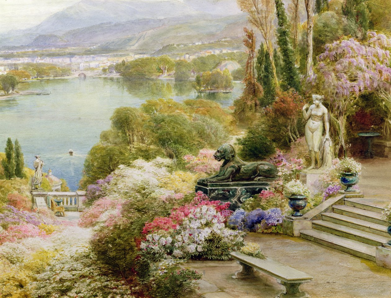Lago Maggiore (detalle) de Ebenezer Wake Cook