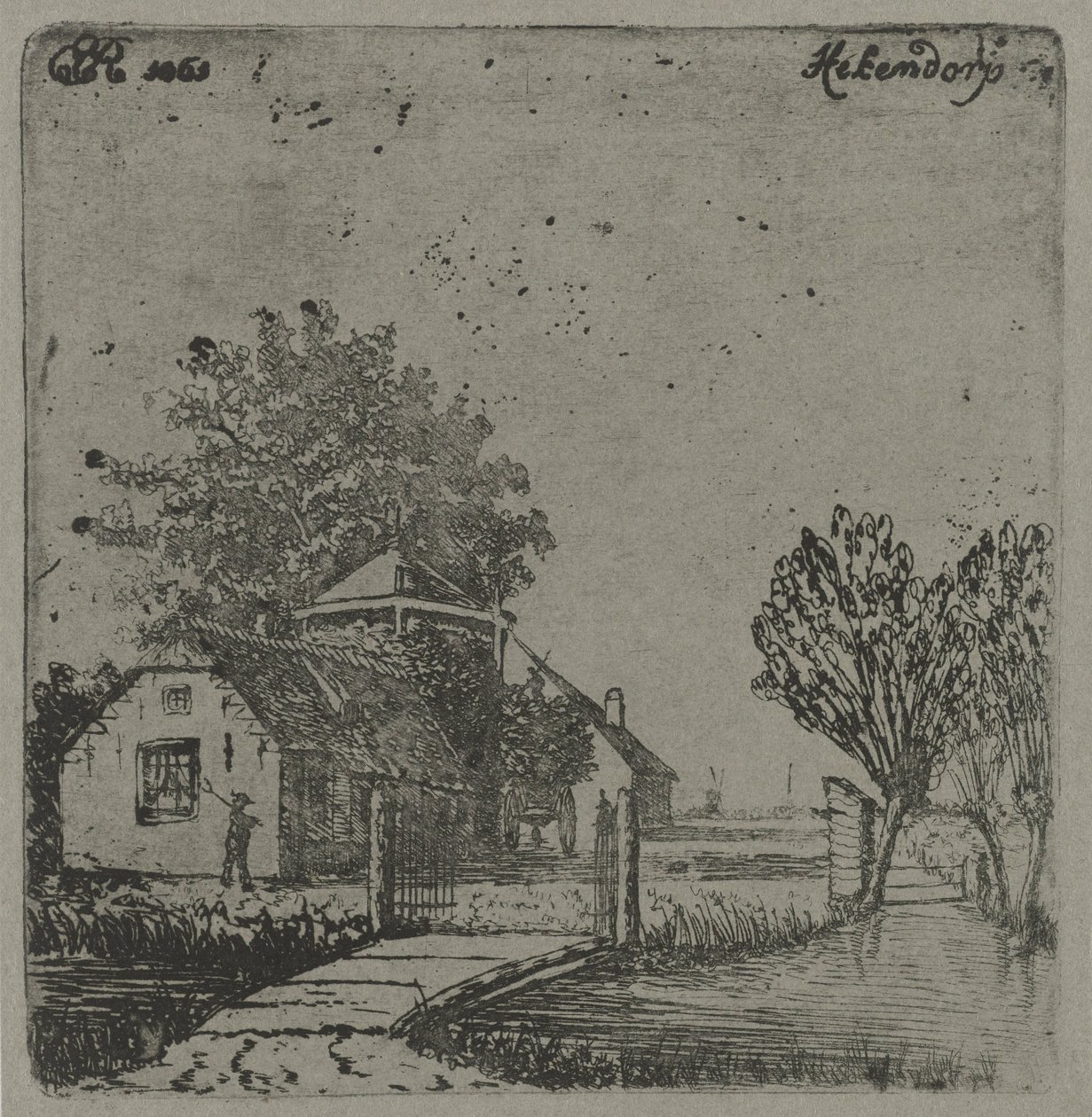 Vista de Hekendorp Hekendorp (título sobre objeto) de Eberhard Cornelis Rahms