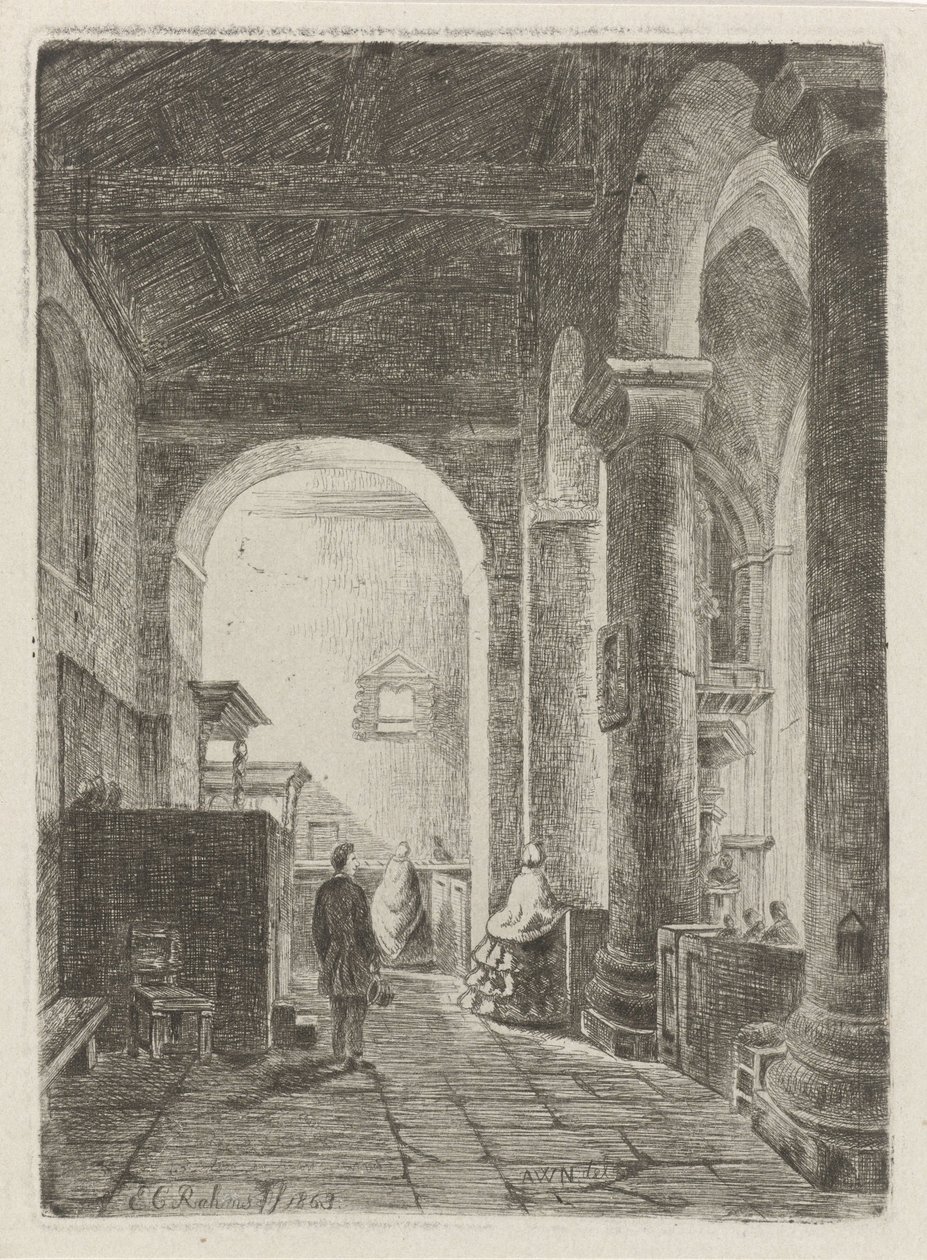 interior de una iglesia de Eberhard Cornelis Rahms