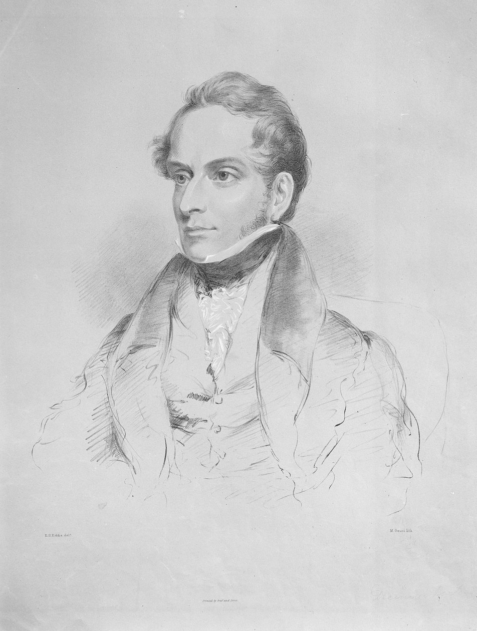 Decimus Burton, litografía por Maxim Gauci, c.1830-35 de Eden Upton Eddis