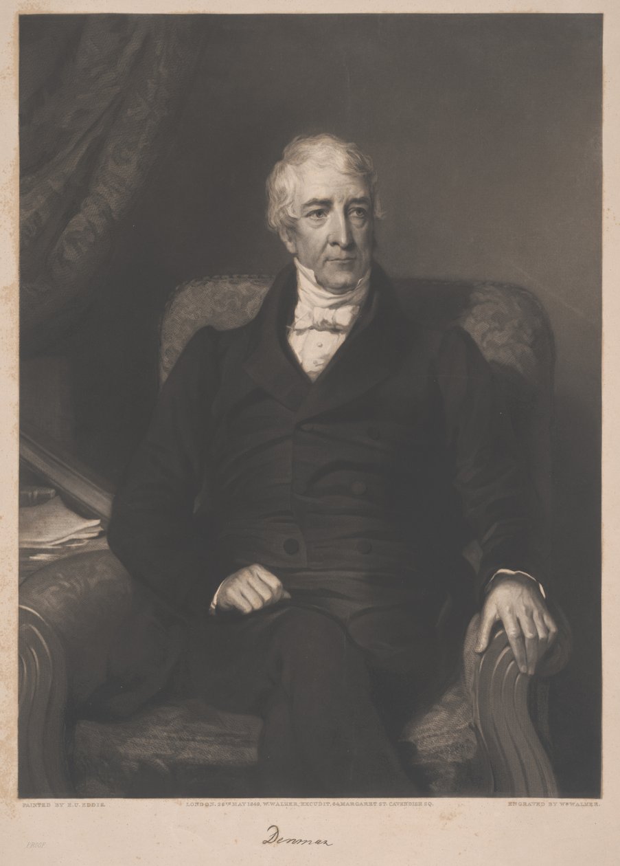 Thomas Denman, grabado por William Walker, 1849 de Eden Upton Eddis