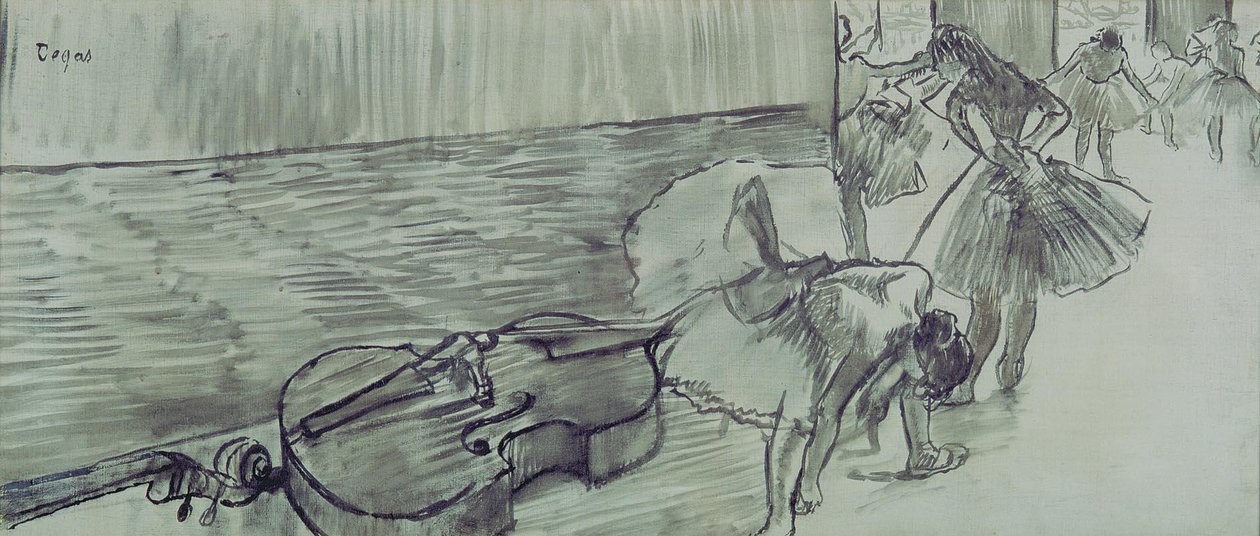 Preparativos de Ballet El Contrabajo de Edgar Degas