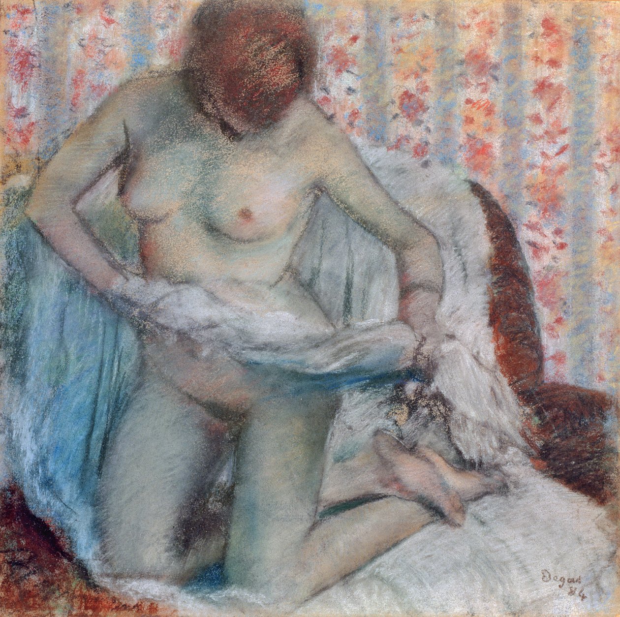 Después del baño, 1884 de Edgar Degas