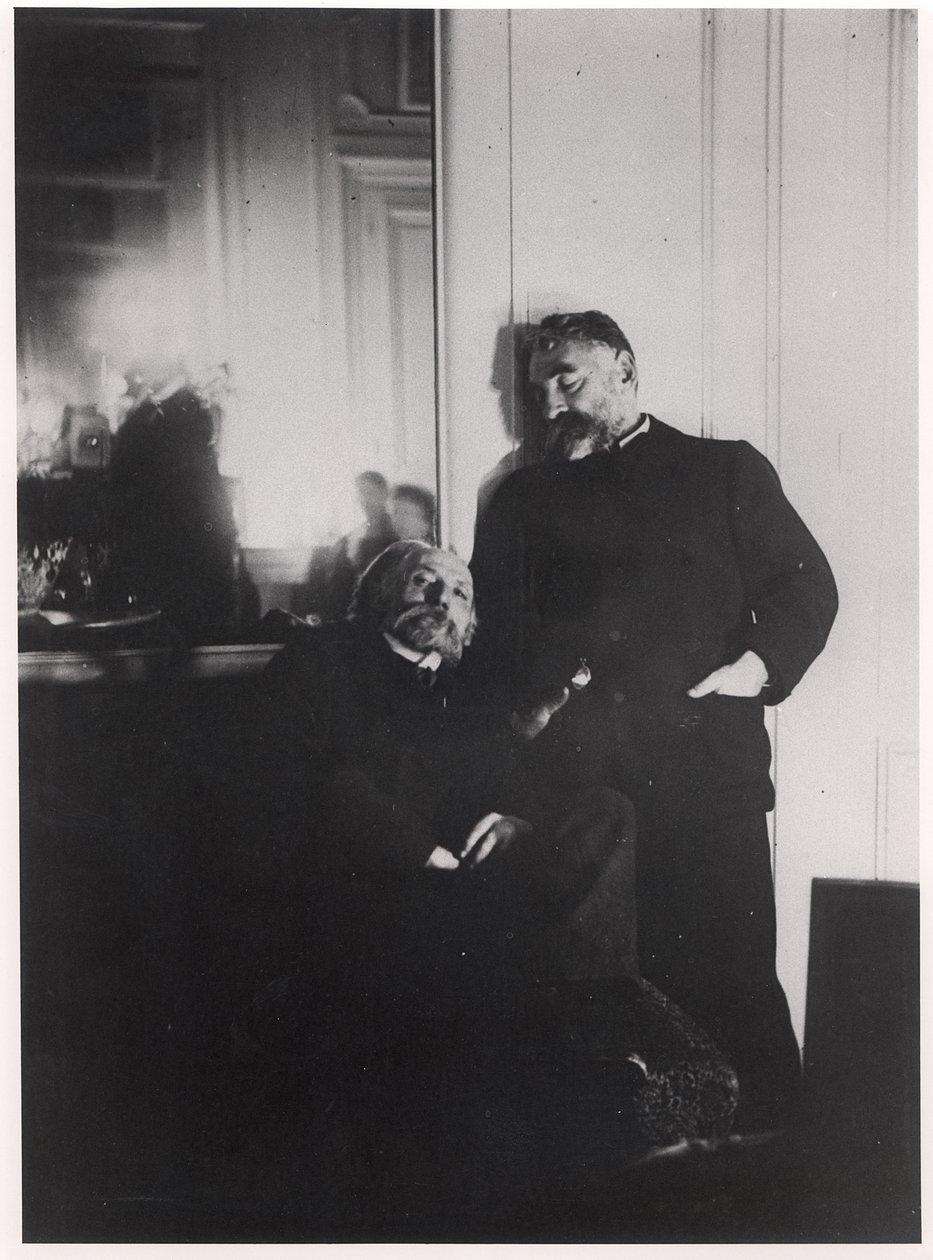Auguste Renoir (1841-1919) y Stephane Mallarme (1842-98) de Edgar Degas