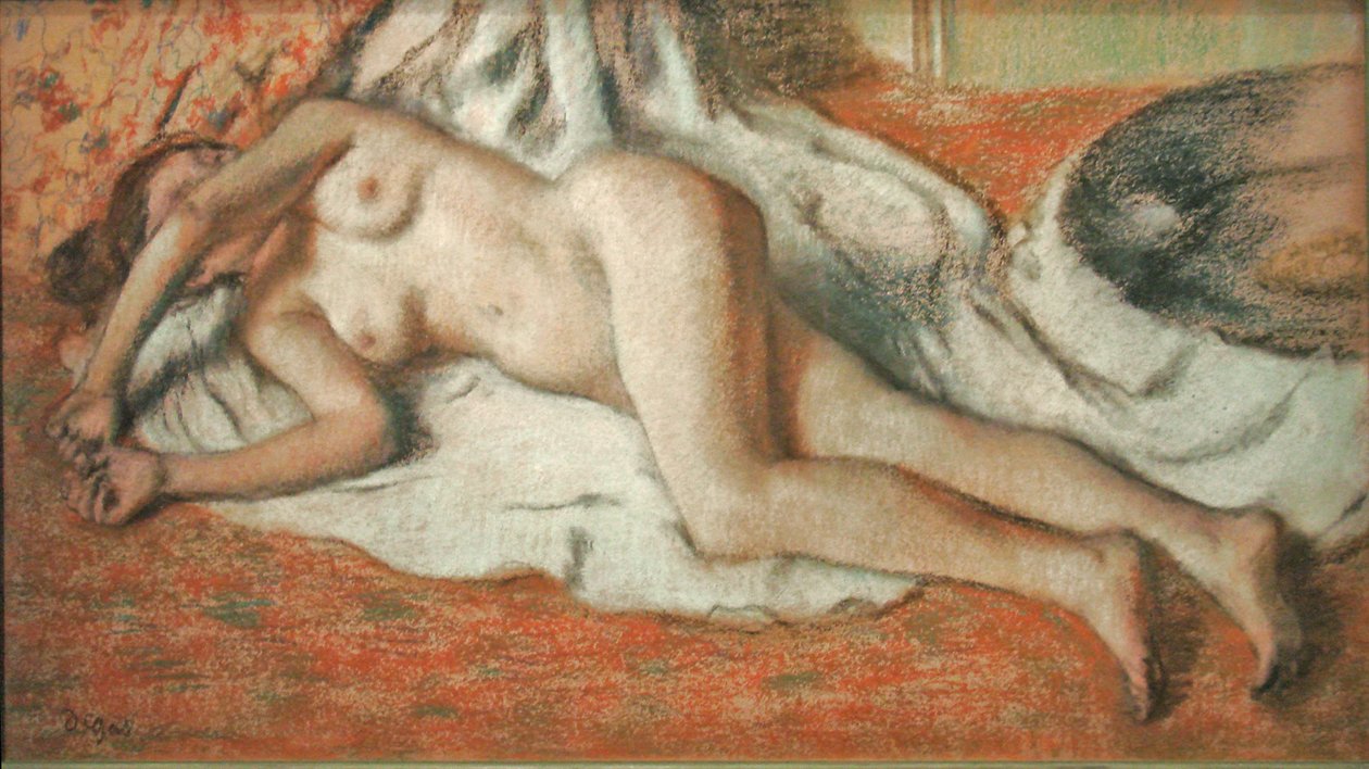Bañista acostada de Edgar Degas