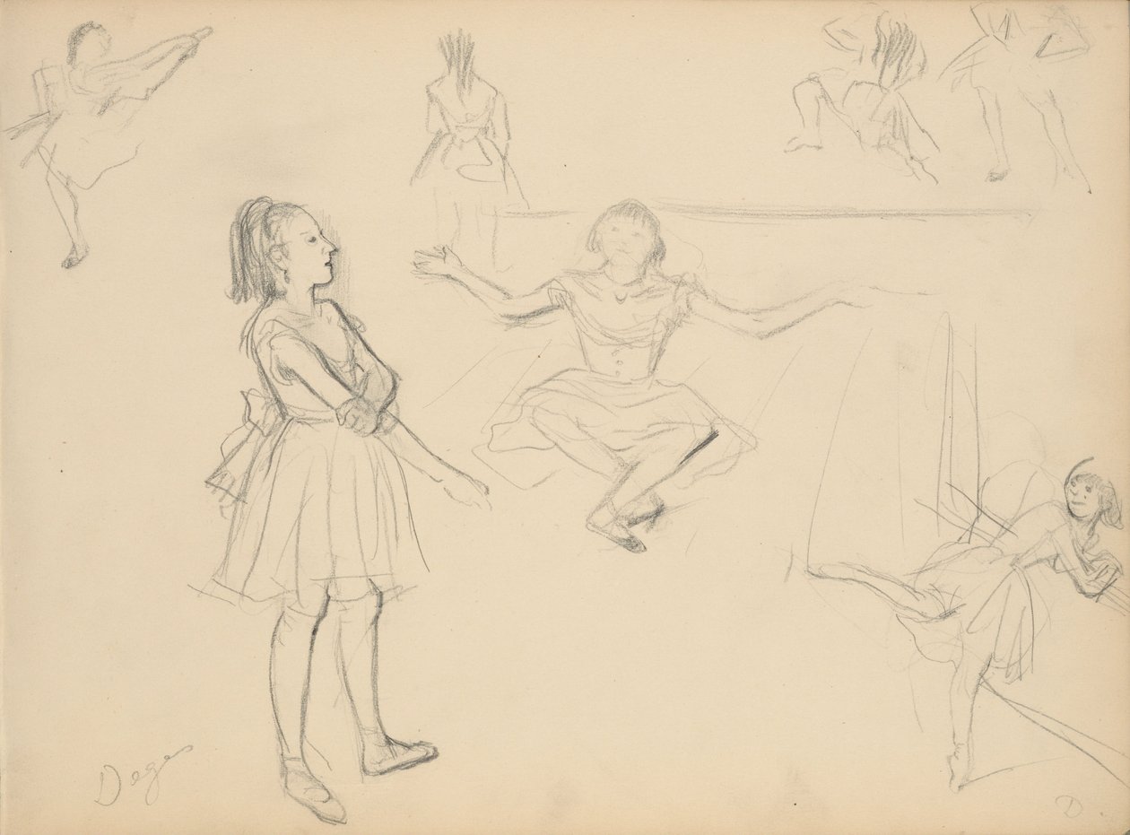 Bailarinas de ballet ensayando de Edgar Degas
