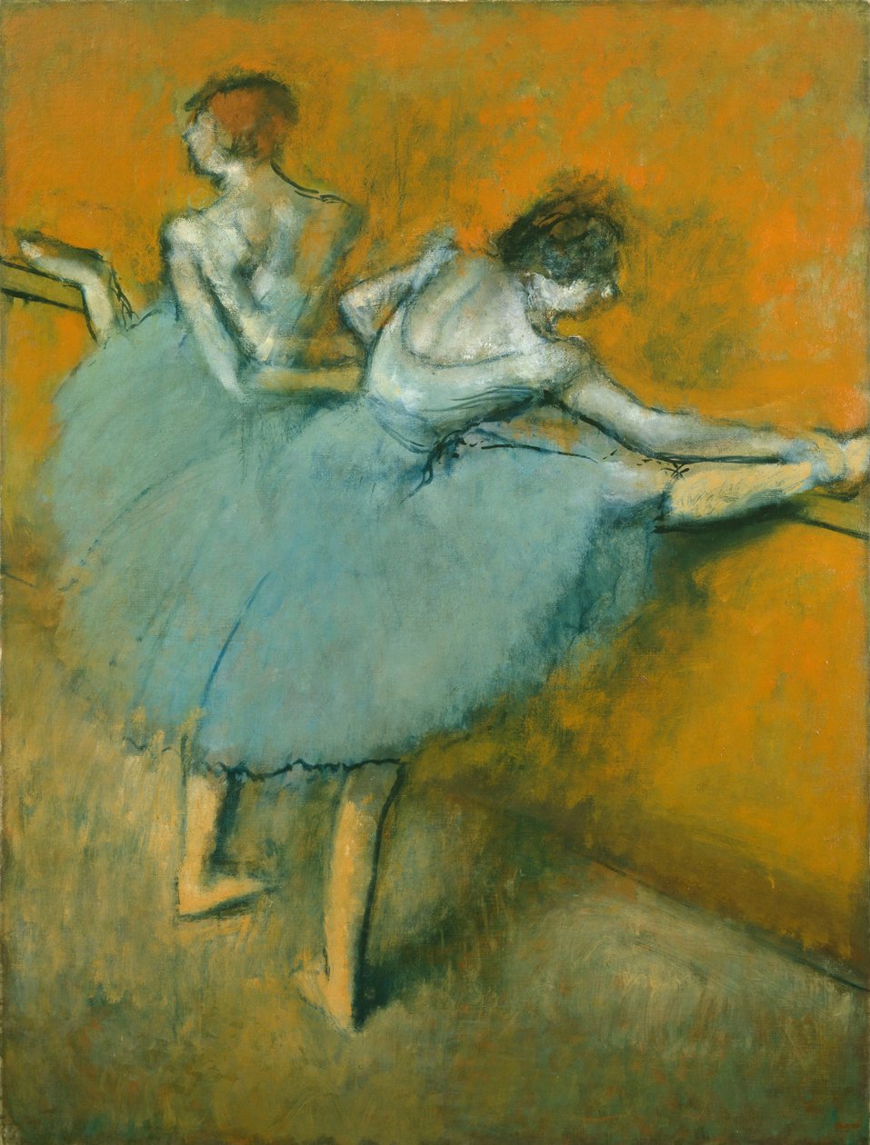 Bailarines en la Barra de Edgar Degas