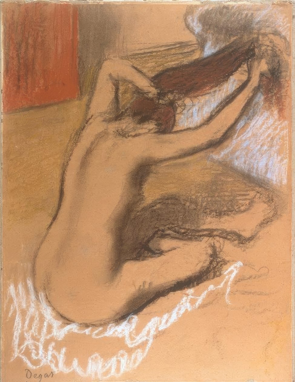 Mujer peinándose de Edgar Degas