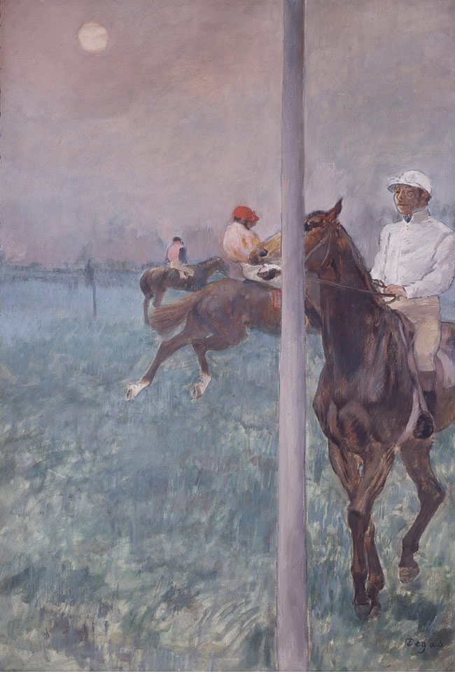 Jinetes antes de la carrera de Edgar Degas