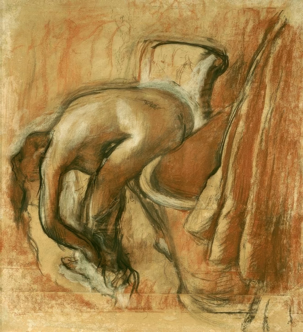 Después del baño; mujer secándose de Edgar Degas