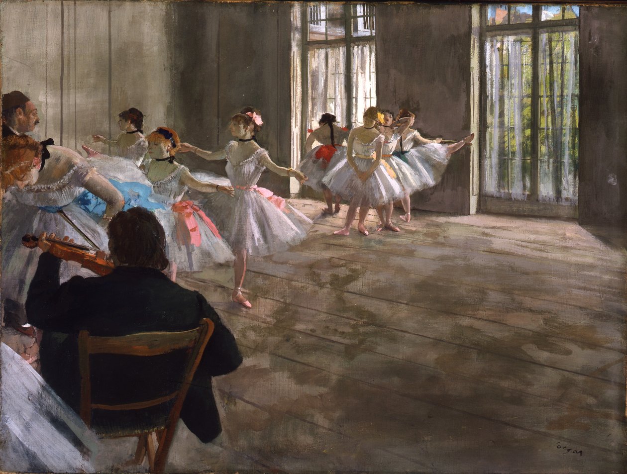 Repetición en el Foyer, c.1875 de Edgar Degas