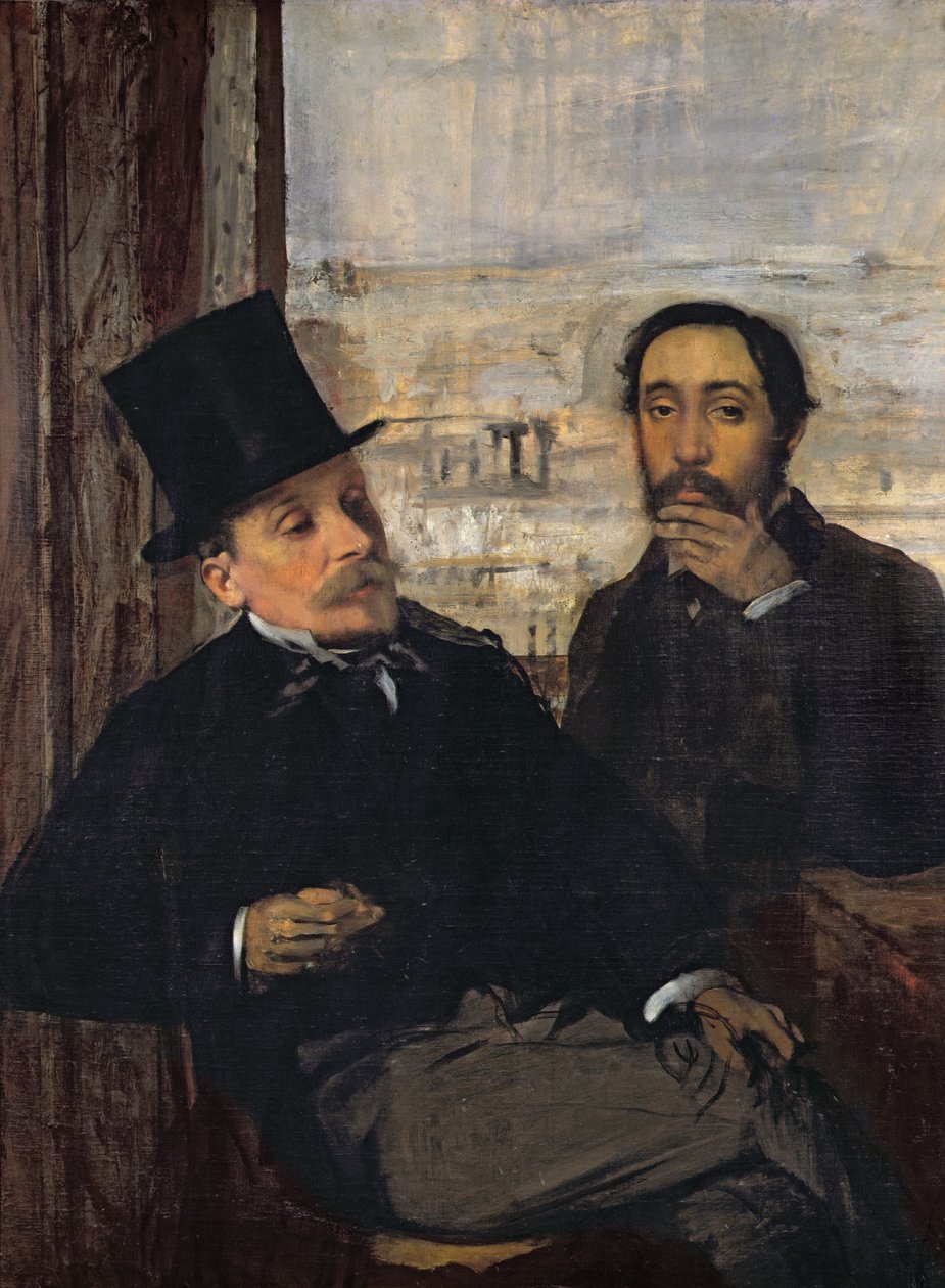 Autorretrato con Evariste de Valernes (1816-96) c.1865 de Edgar Degas