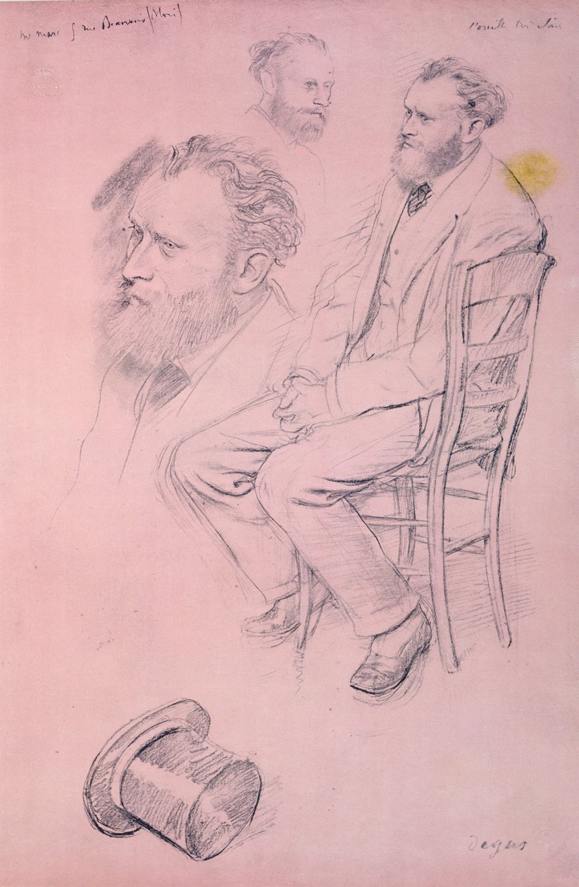 Estudio para un retrato de Edouard Manet (1832-1883) 1864-66 de Edgar Degas