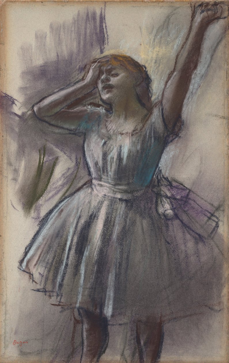 Bailarina estirándose de Edgar Degas