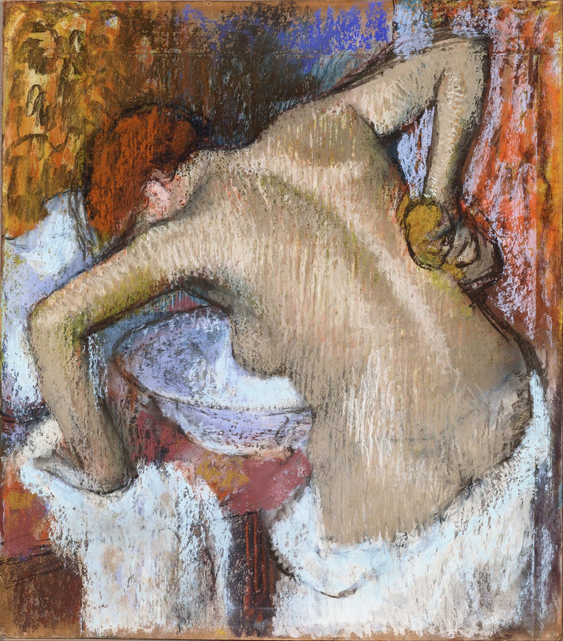 Mujer enjabonándose la espalda de Edgar Degas