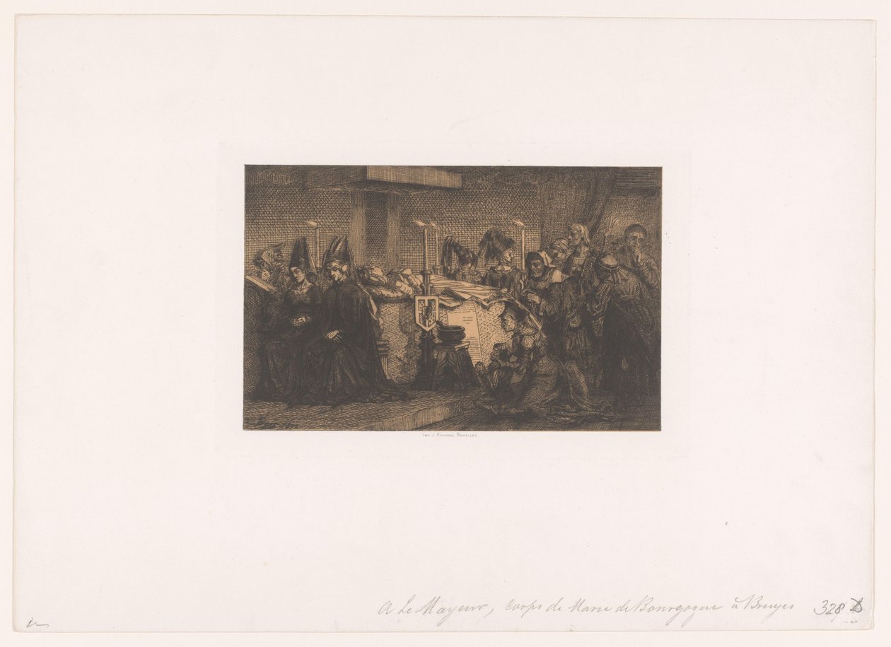María de Borgoña en estado en Brujas de Edgar Alfred Baes