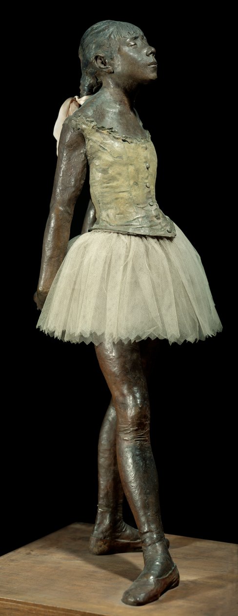 Escultura de una bailarina de 14 años o gran bailarina vestida de Edgar Degas
