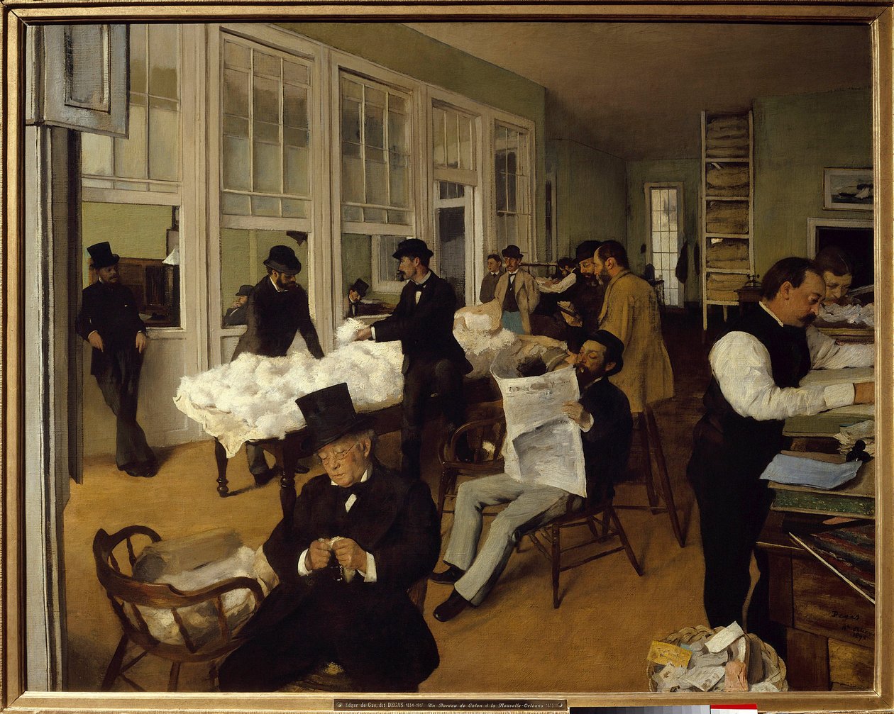 Una oficina de algodón en Nueva Orleans de Edgar Degas