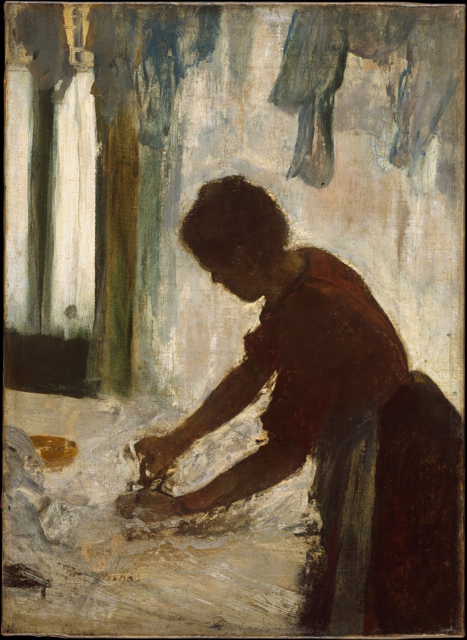 Una mujer planchando de Edgar Degas