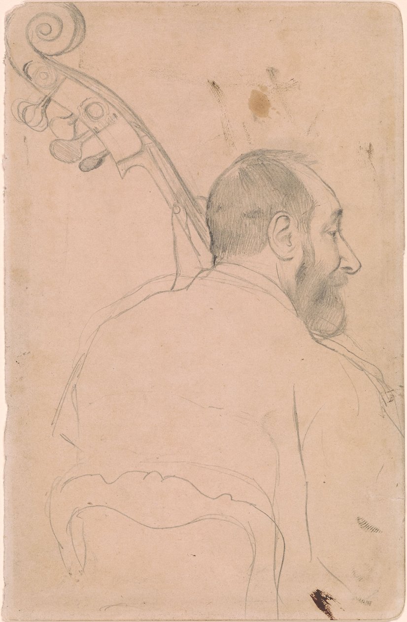 Achille Gouffe, contrabajista de la Ópera de París de Edgar Degas