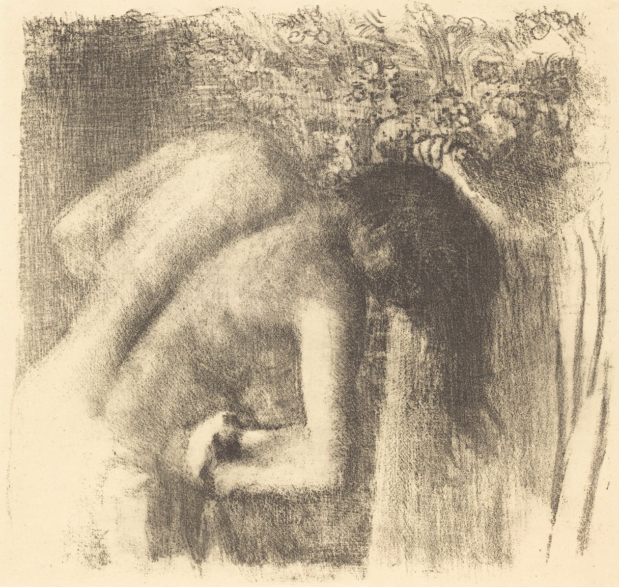 Después del baño (La sortie du bain (Grand planche)) de Edgar Degas