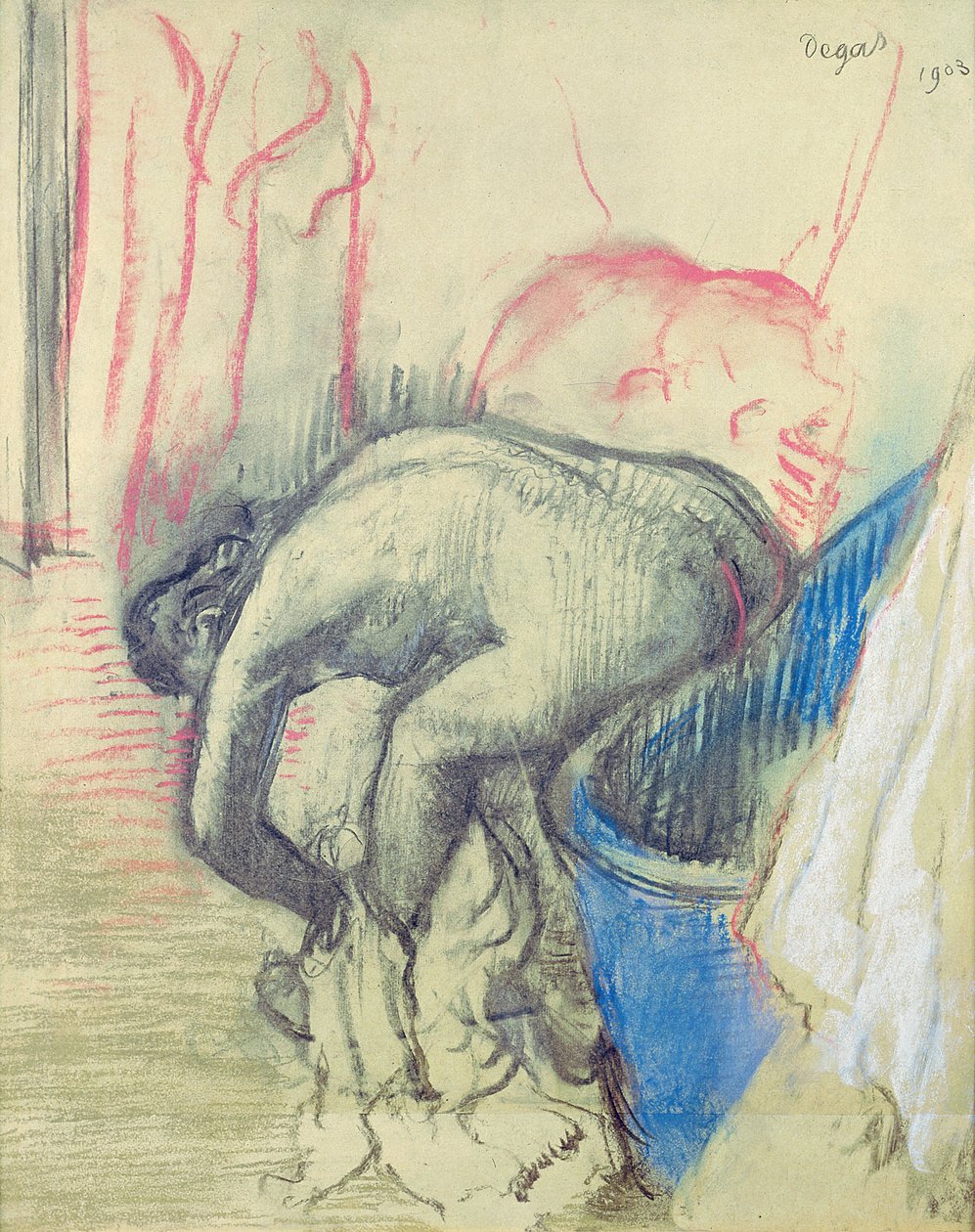 Después del baño de Edgar Degas