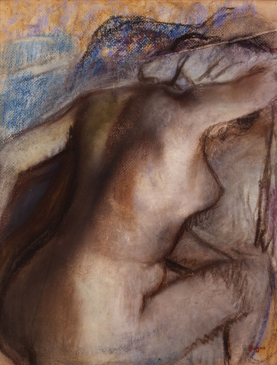 Después del baño, mujer secándose de Edgar Degas
