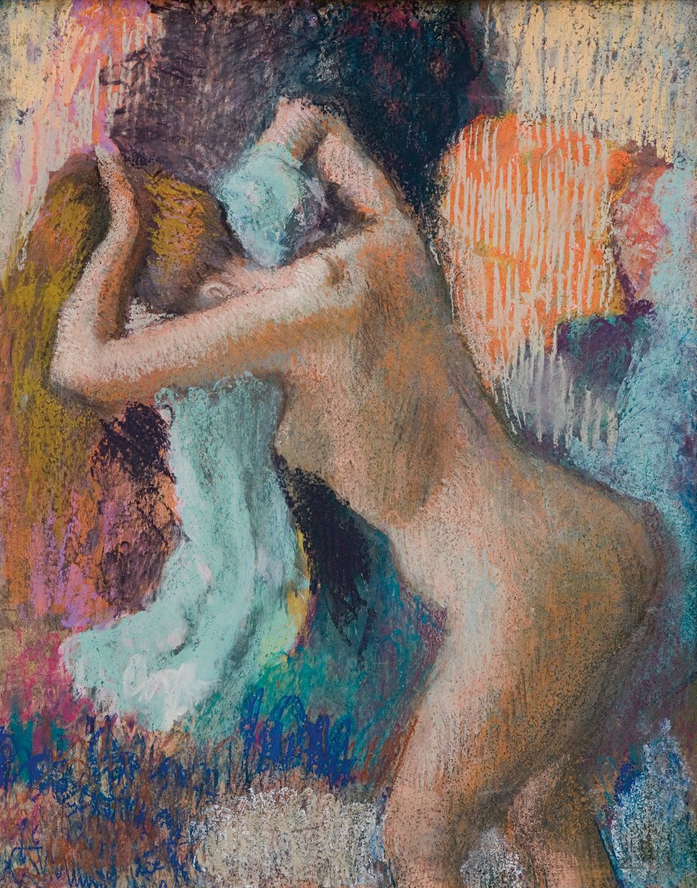 Después del baño, mujer secándose, c.1890-1895 de Edgar Degas
