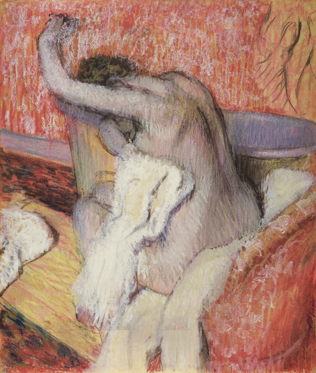 Después del baño, mujer secándose, c.1889-90 de Edgar Degas