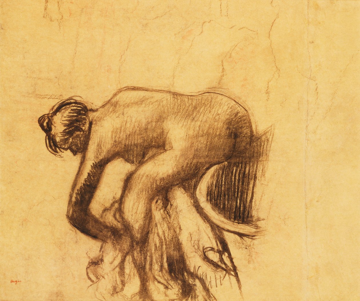 Después del Baño, Mujer Secándose, 1890s de Edgar Degas
