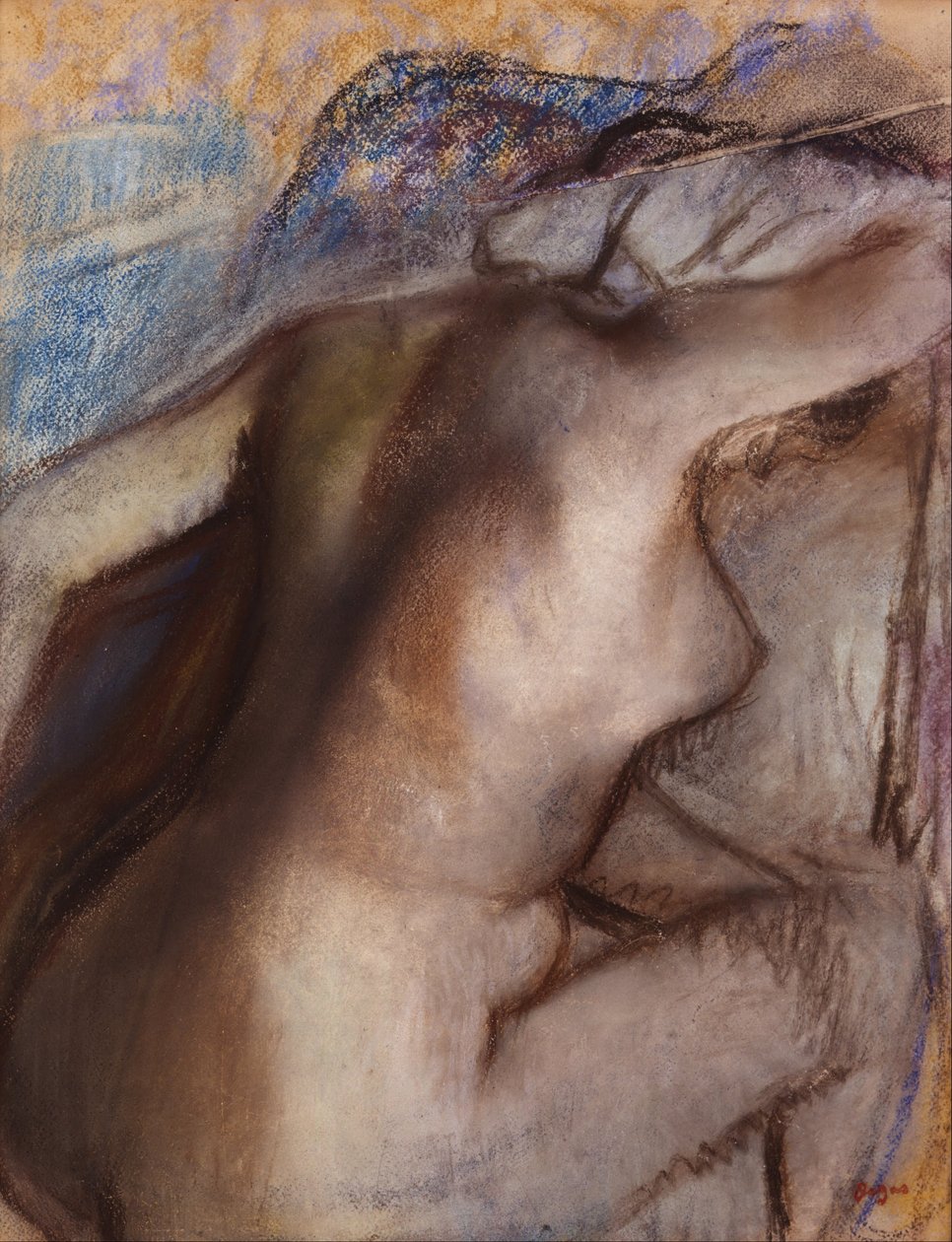 Después del baño, una mujer se seca de Edgar Degas