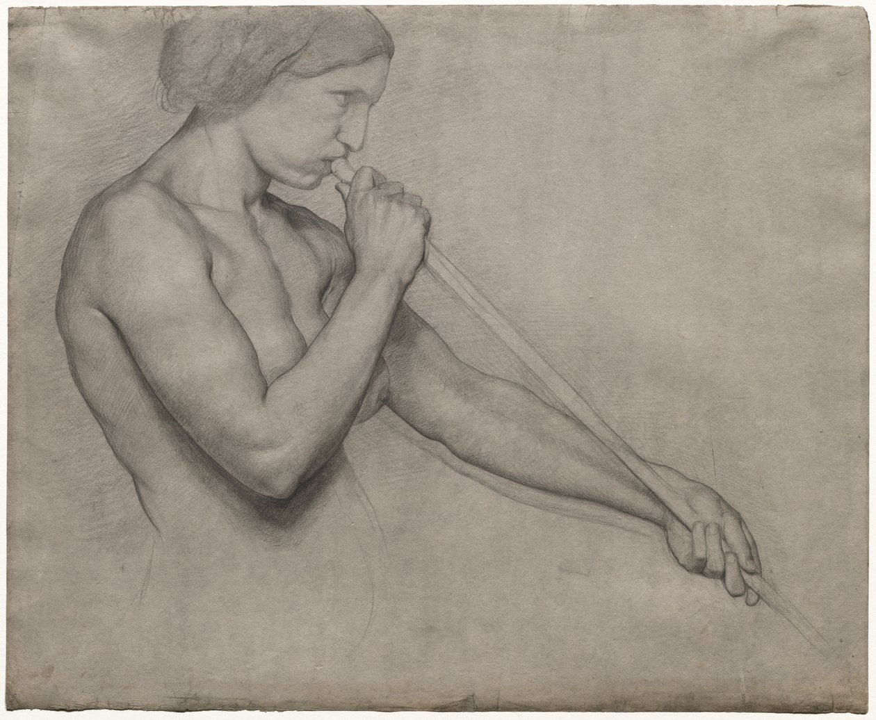 Angel Blowing a Trumpet de Edgar Degas