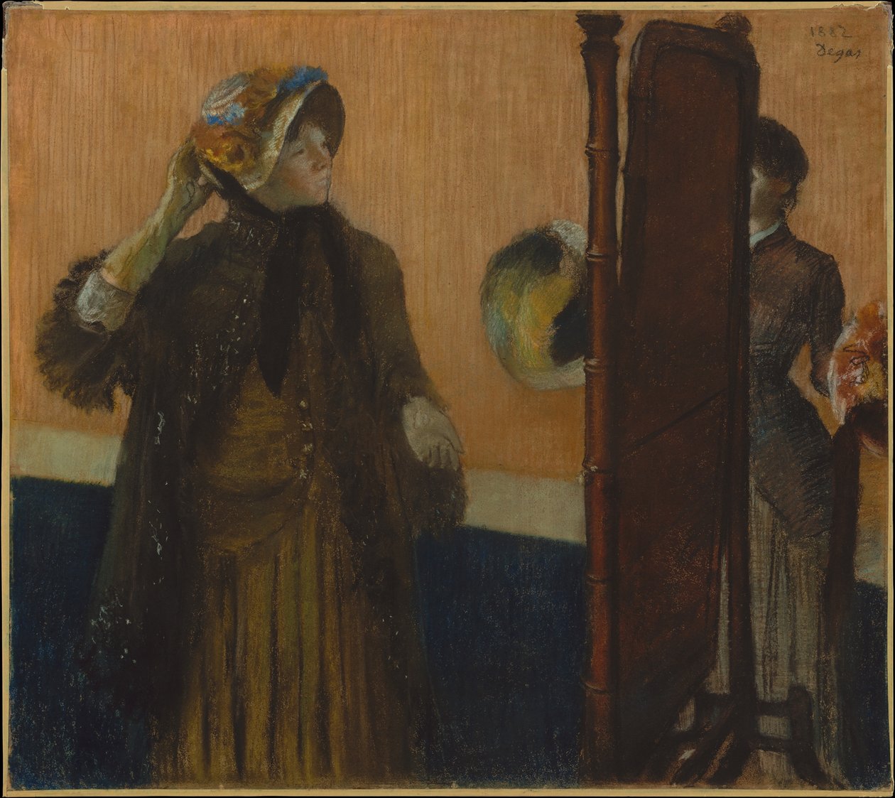 En la sombrerería de Edgar Degas