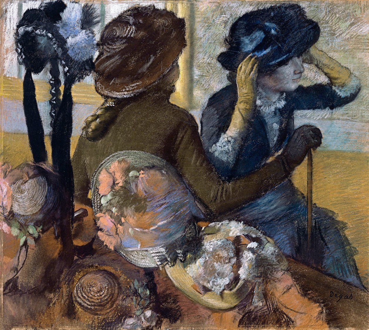 En la sombrerería, 1882 de Edgar Degas