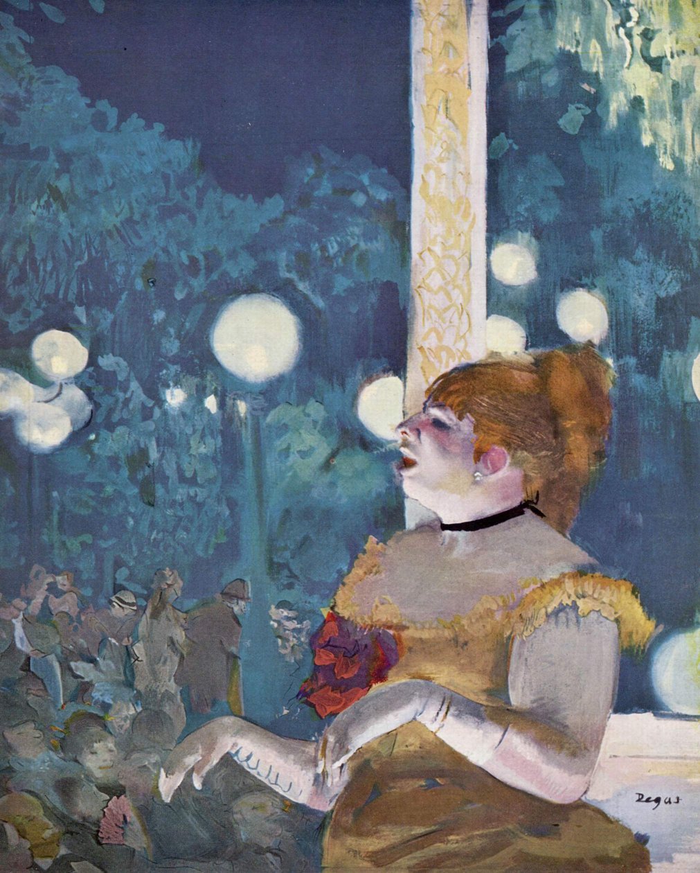 En el Café-concierto: La Chanson du chien de Edgar Degas