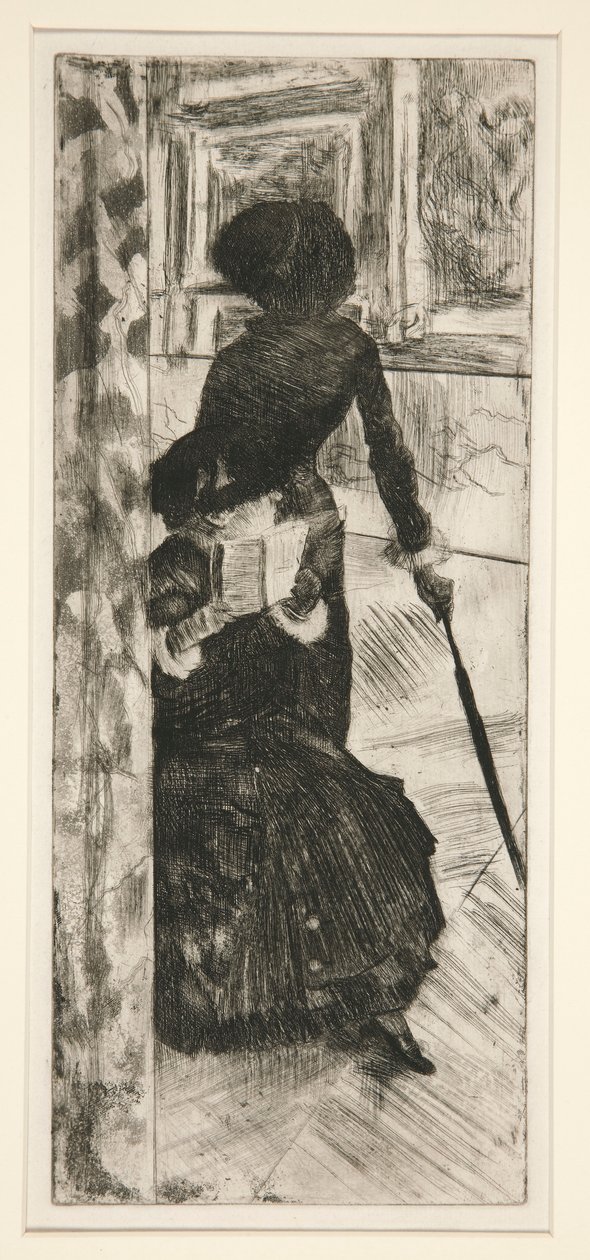 En el Louvre: Pintura (Mary Cassatt) de Edgar Degas
