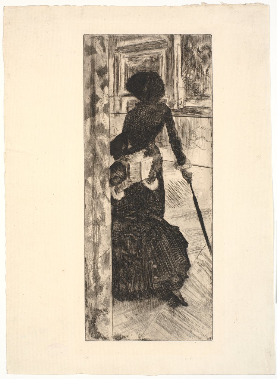 En el Louvre: La pintura (Mary Cassatt) de Edgar Degas