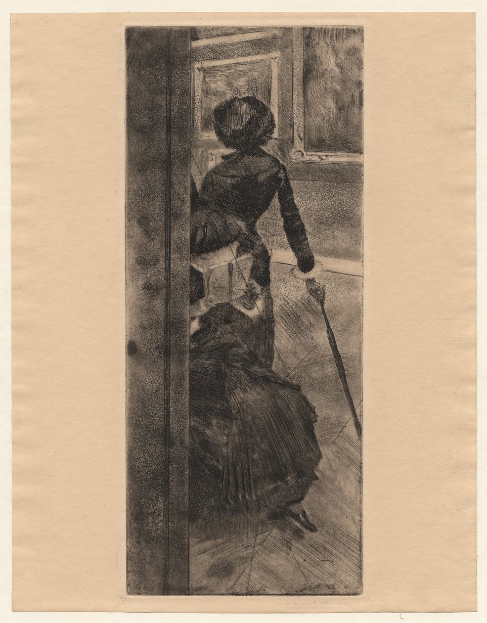 En el Louvre, «La pintura», Mary Cassatt de Edgar Degas
