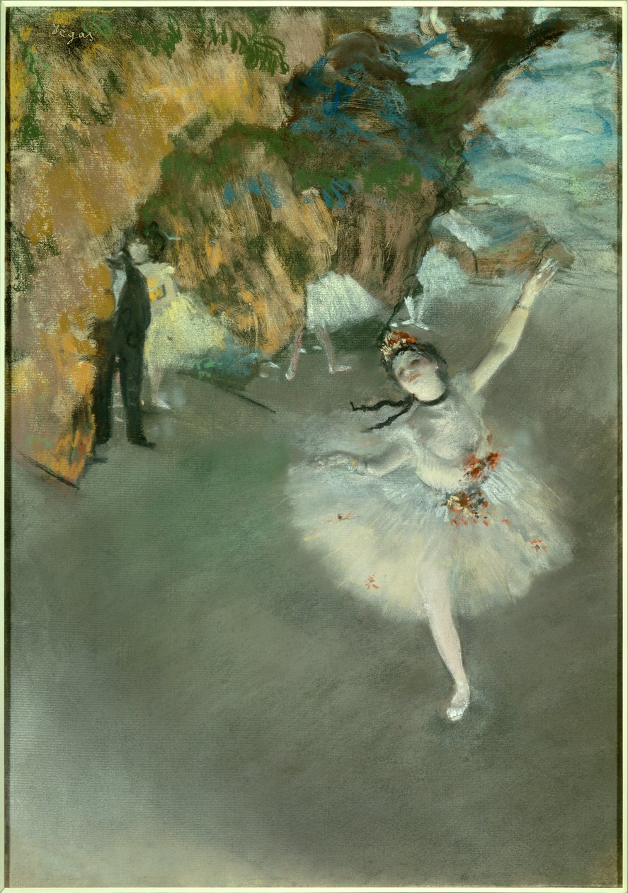 Ballet o La estrella o Bailarina en escena de Edgar Degas