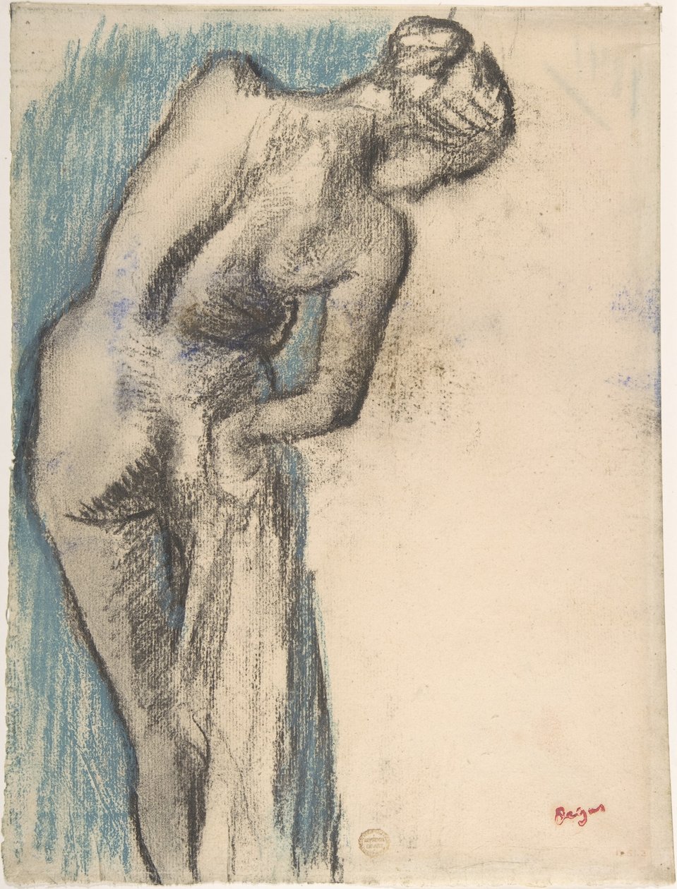 Una bañista secándose de Edgar Degas