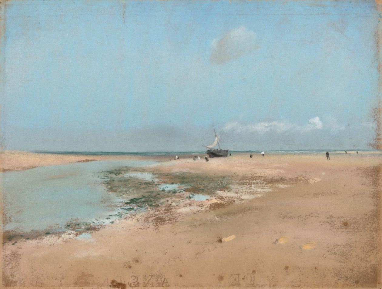Playa en marea baja (desembocadura del río) de Edgar Degas