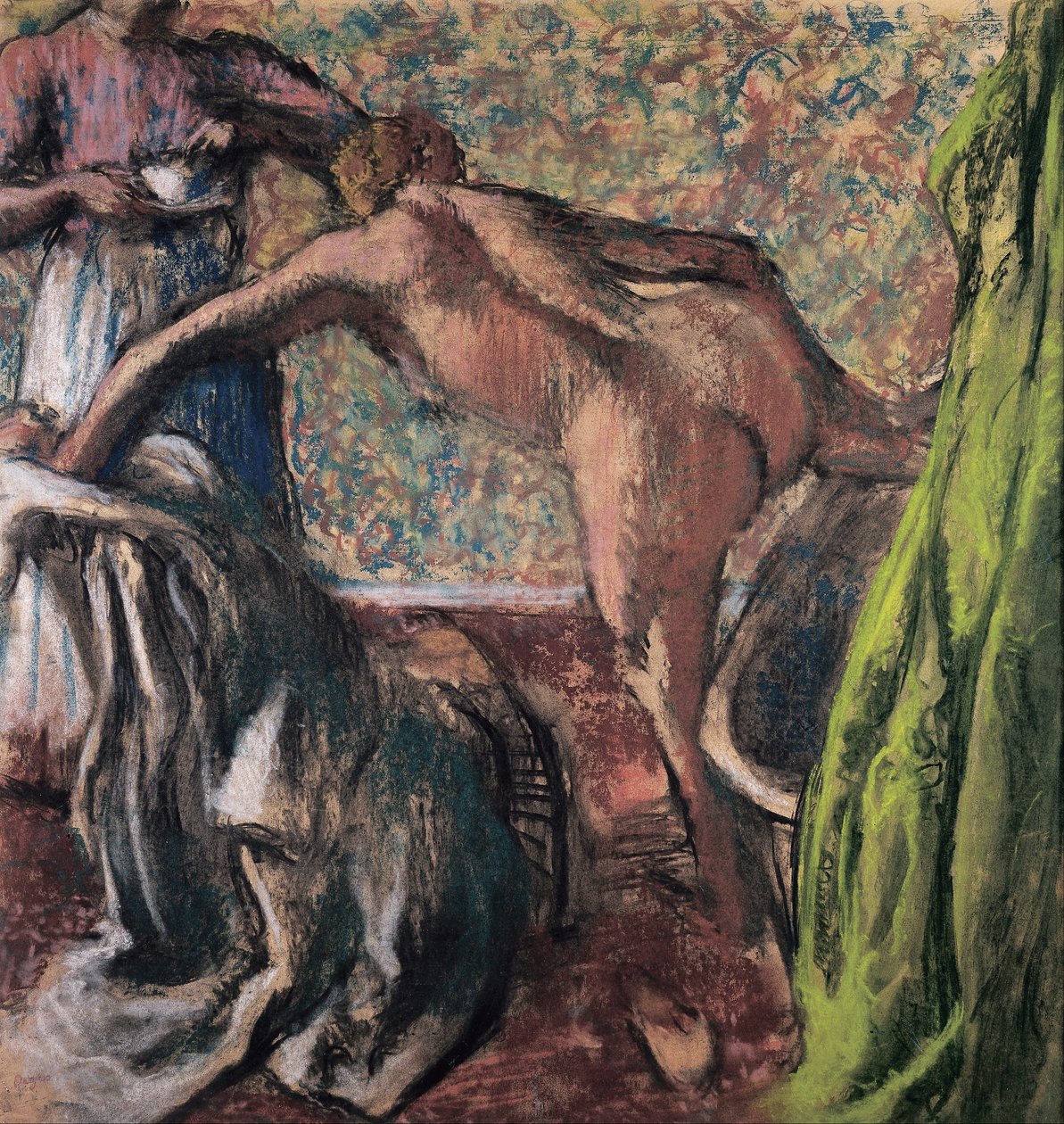Desayuno después del baño (El baño) de Edgar Degas