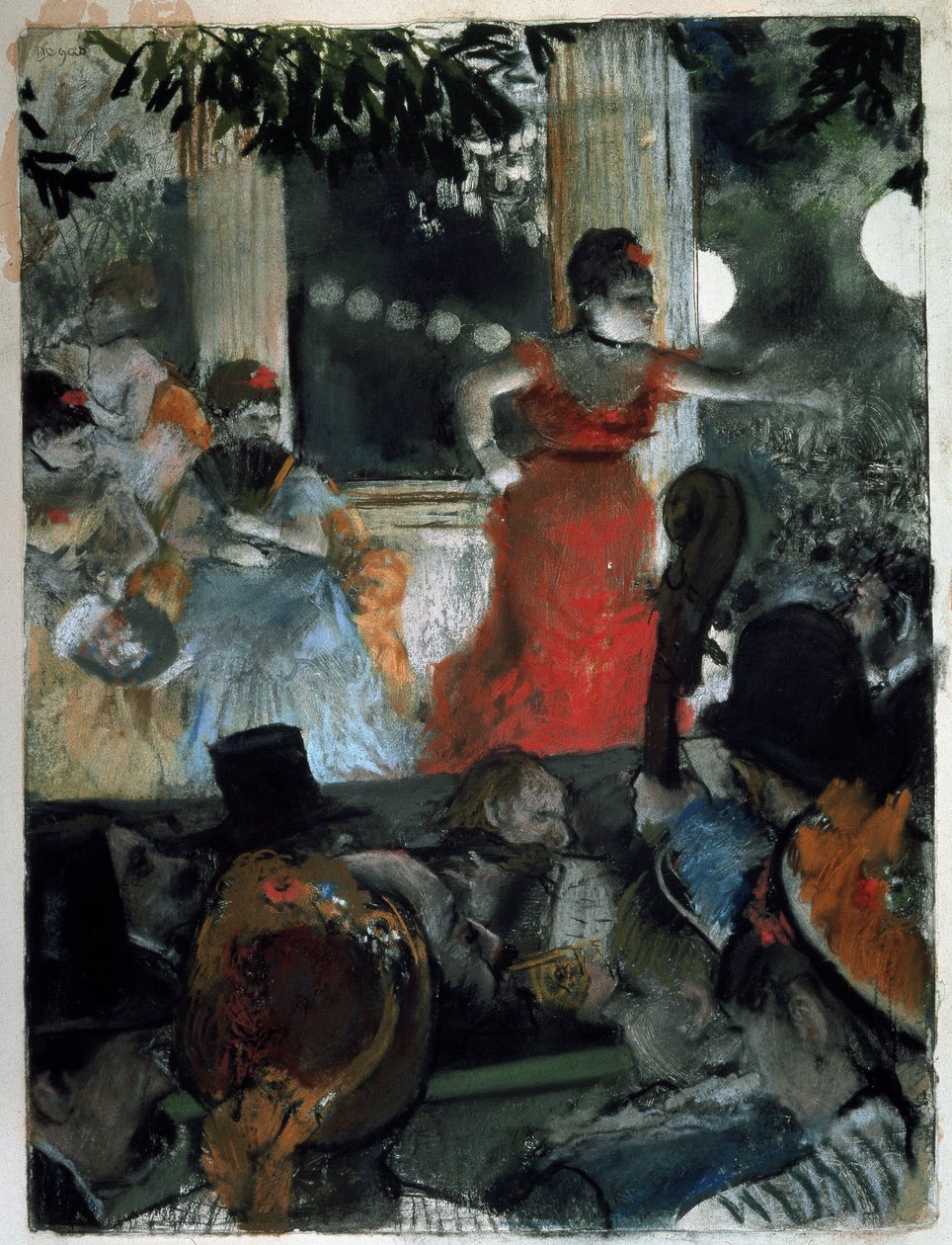 Café-Concierto en Les Ambassadeurs de Edgar Degas