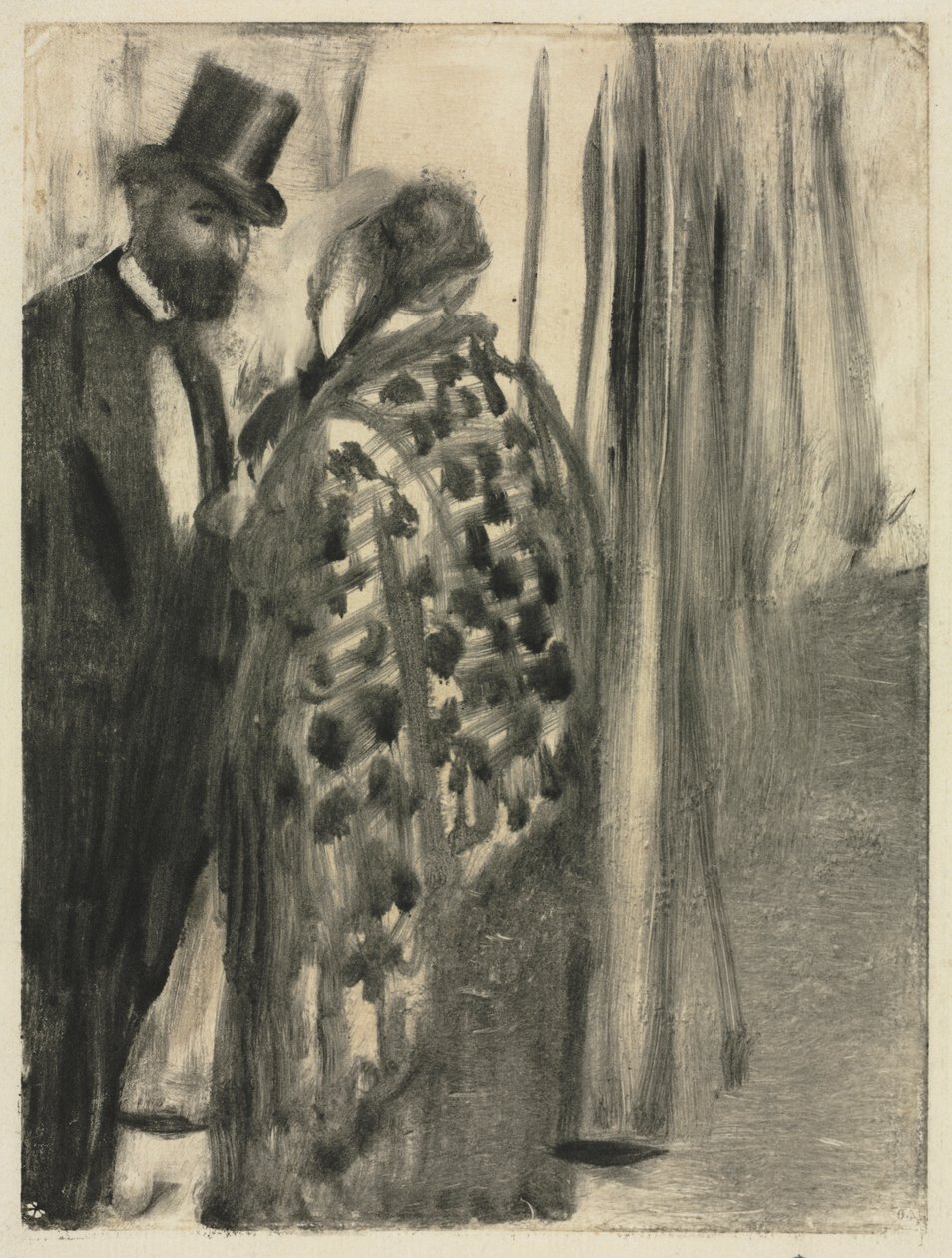Conversation: Ludovic Halévy and Madame Cardinal (The Conversation) for "La Famille Cardinal" by Ludovic Halévy de Edgar Degas