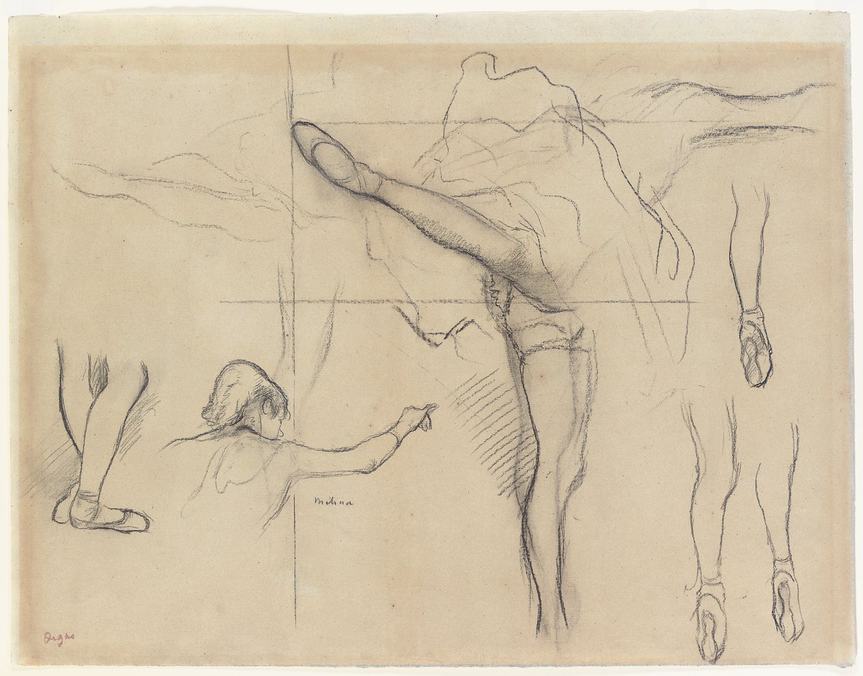 Bailarina - seis bocetos de Edgar Degas