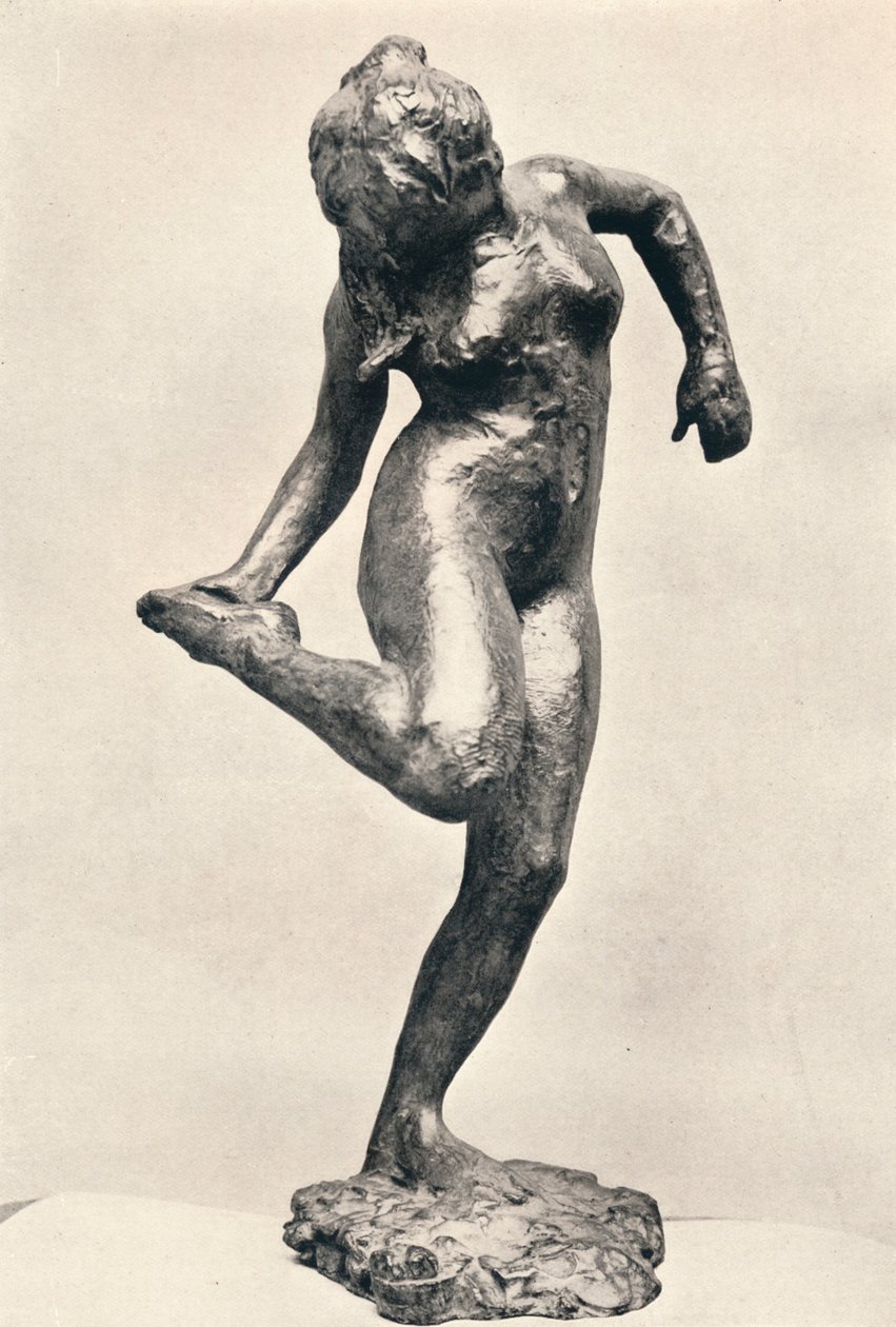 Bailarina mirando la planta de su pie derecho, c1900 de Edgar Degas