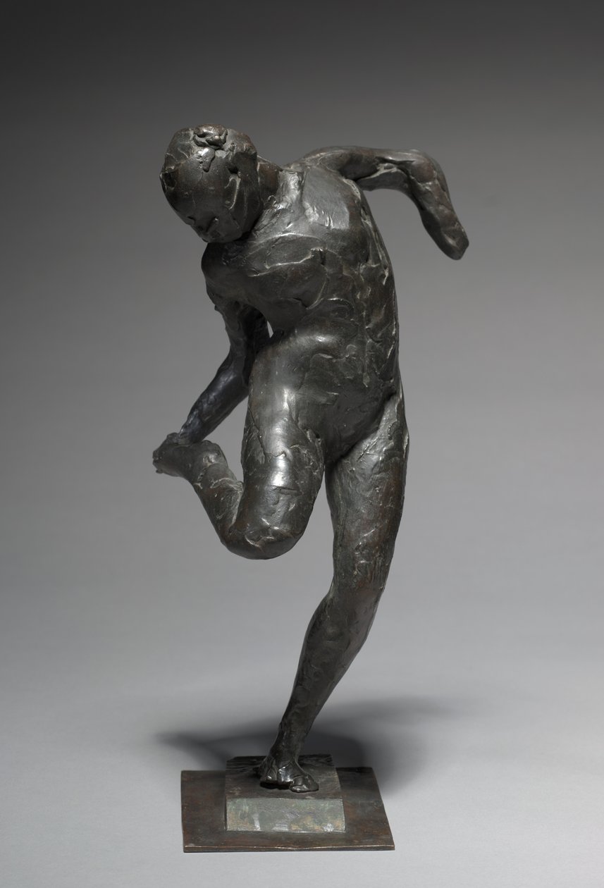 Bailarina mirando la planta de su pie derecho, 1896-1897 de Edgar Degas