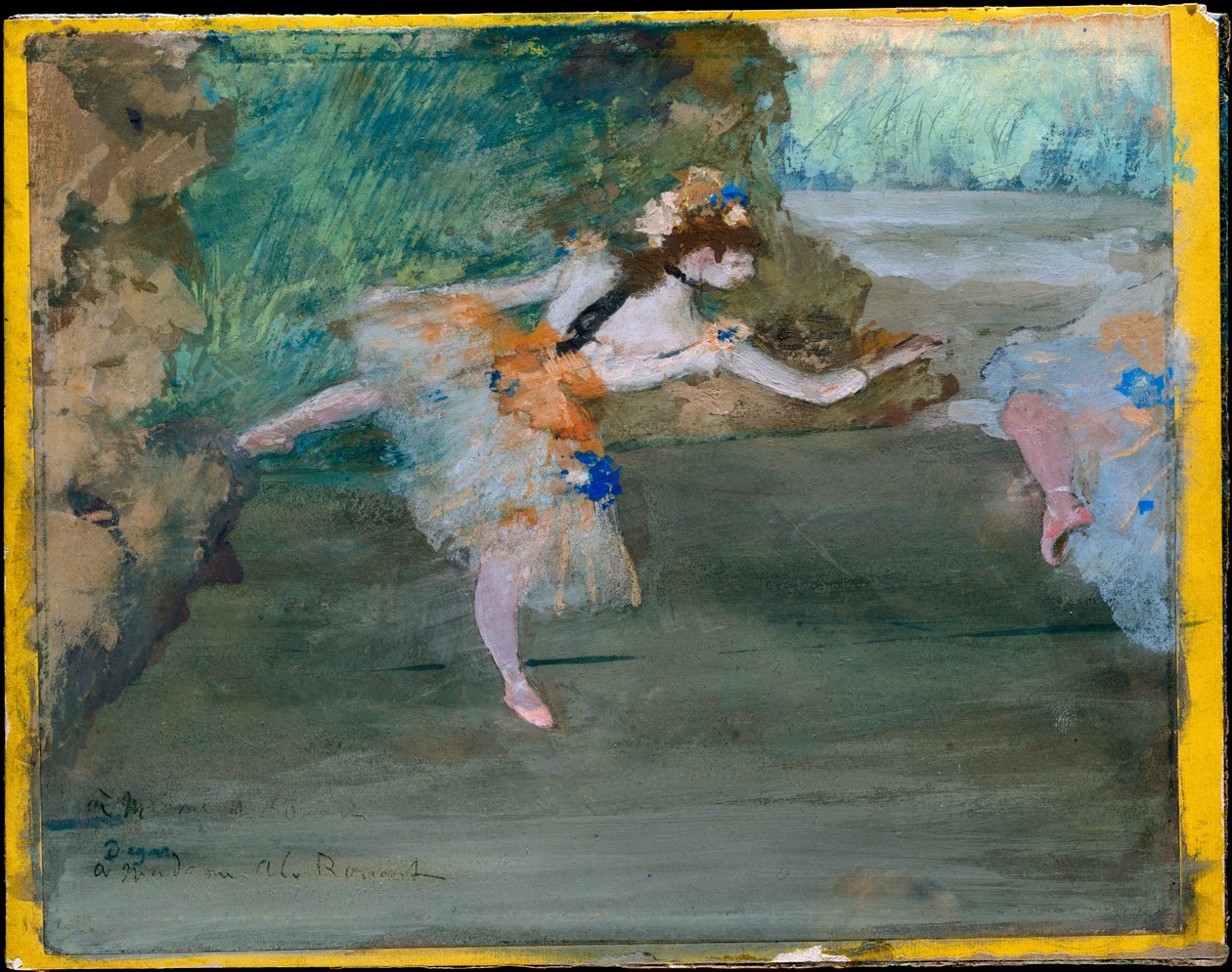 Bailarina en el escenario de Edgar Degas