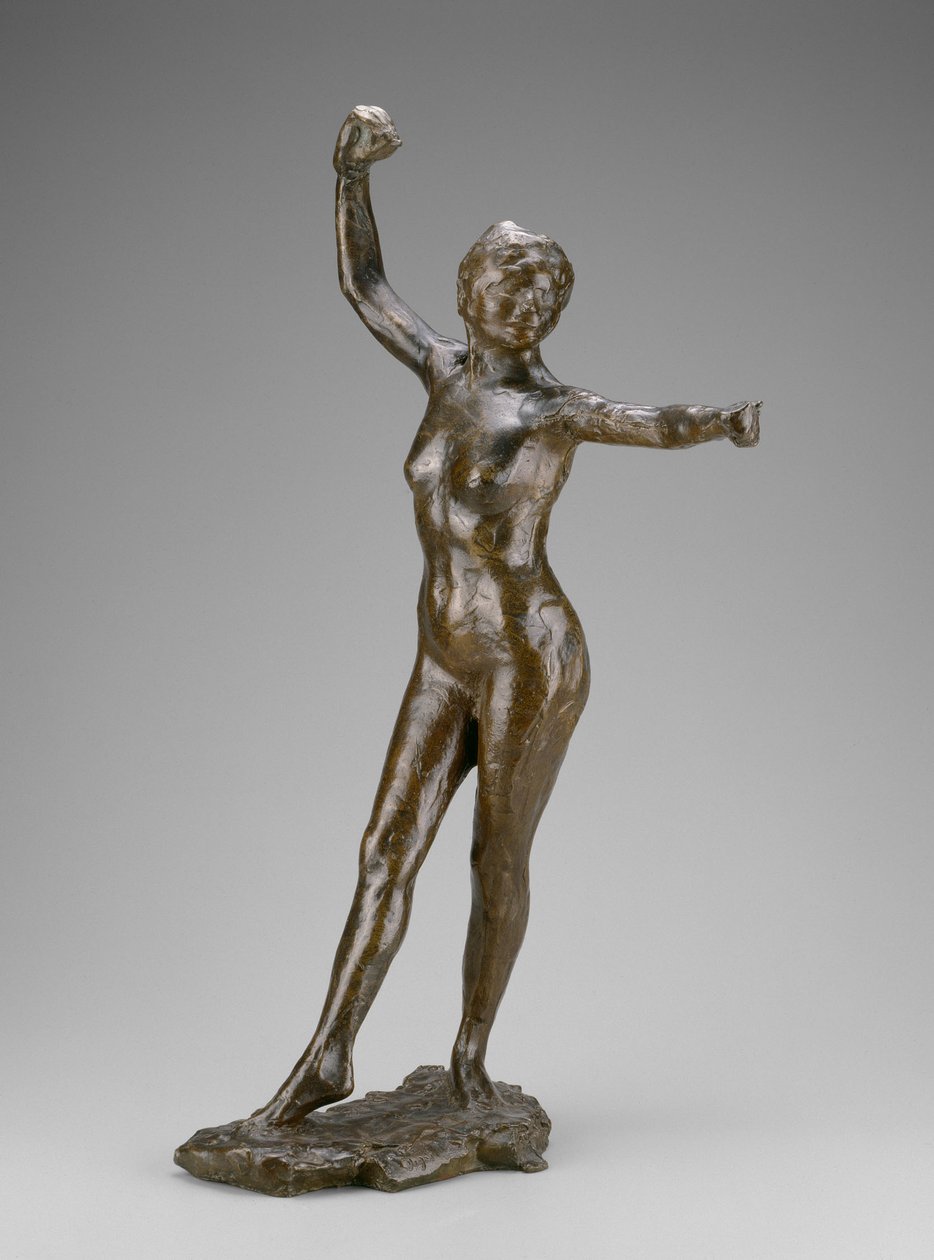 Bailarina lista para bailar, pie derecho adelante de Edgar Degas