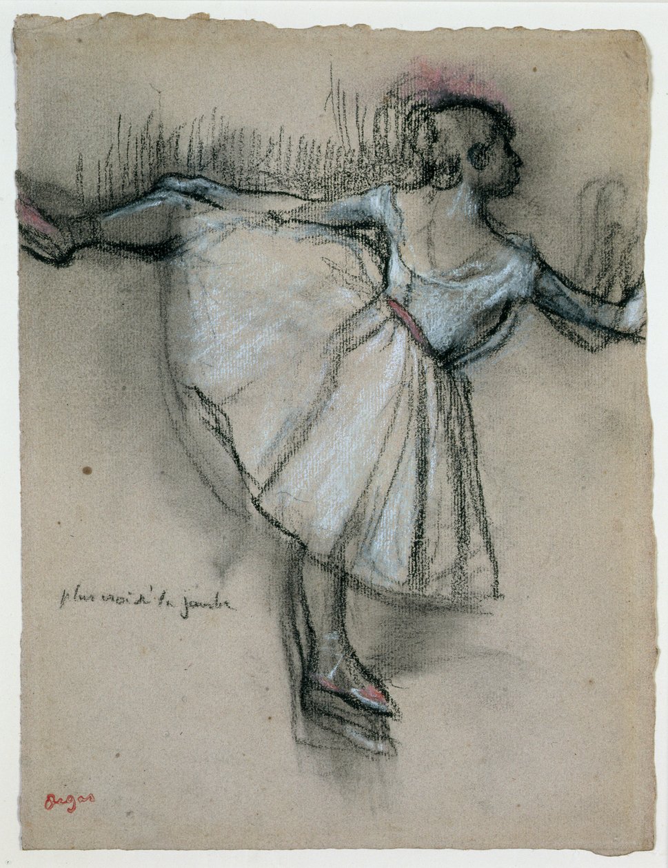Bailarina en la barra, c.1885 de Edgar Degas